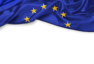 Europa  Banner auf weißem Hintergrund