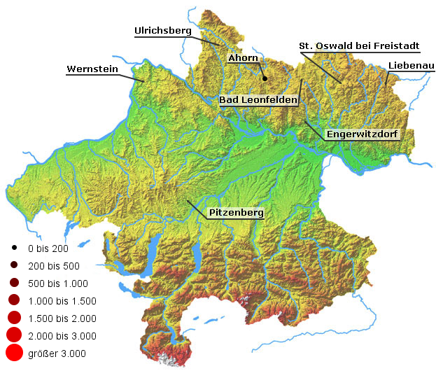 Cäsium-137 in Fichtennadeln, 1. Nadeljahrgang, im Jahr 1983