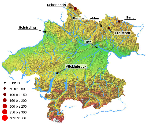 Cäsium-137 im Bewuchs im Jahr 1994