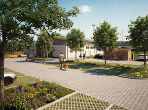 Visualisierung einer entsiegelten Fläche Visualisierung einer entsiegelten Fläche